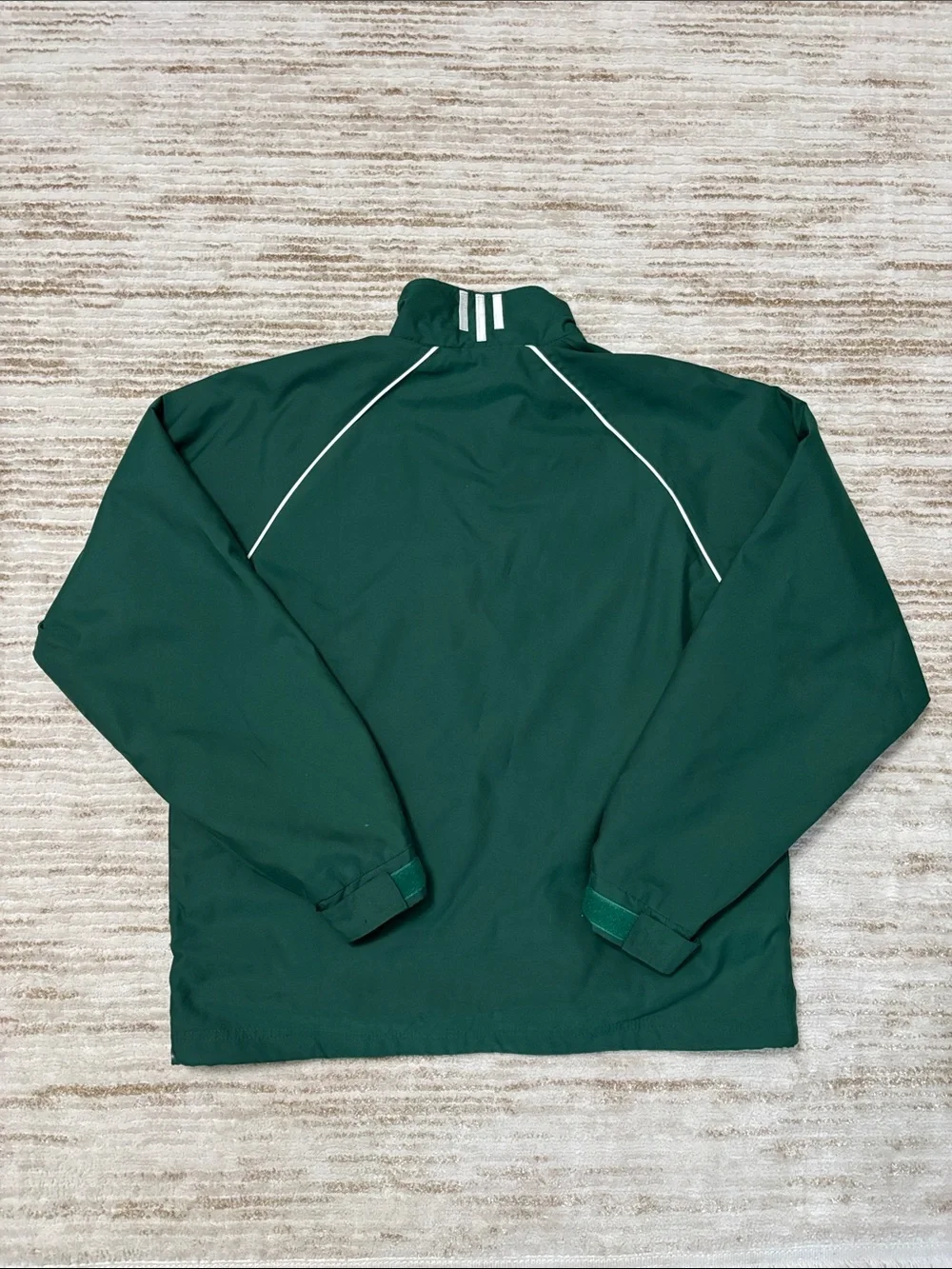 Vintage Notre Dame Adidas Dark Green Full-Zip Windbreaker Size Medium NCAA